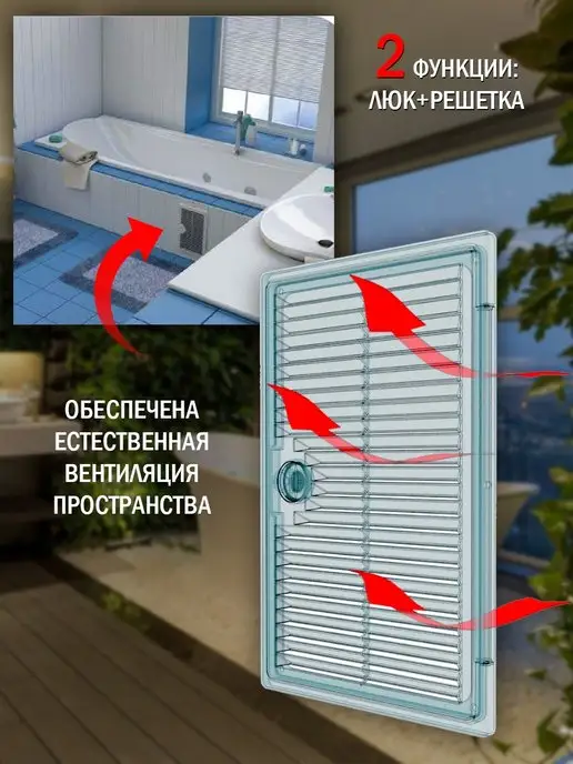 EVECS Люк ревизионный 150х200 решетка вентиляционная, 250x250, фото 2