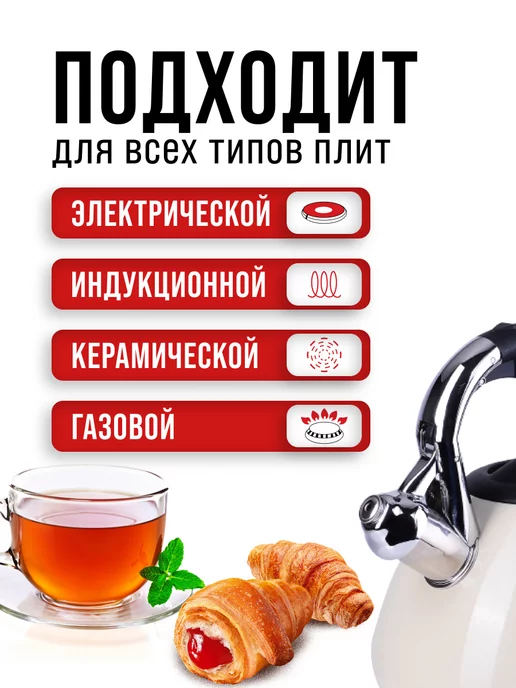 Чайник со свистком для плиты 3,4 л - фото 5