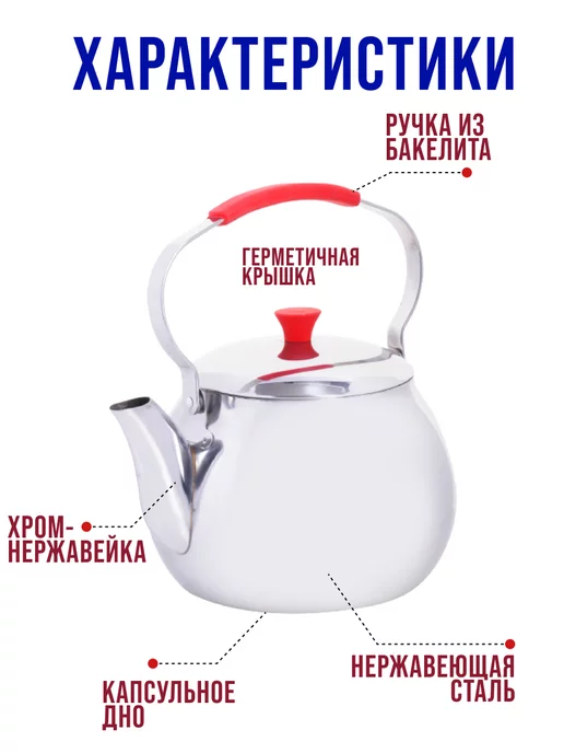 Чайник для плиты 2 л - фото 11