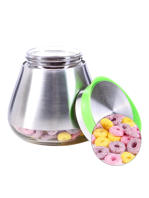 Банки для сыпучих продуктов стекло с крышкой набор 3 шт. - фото 11