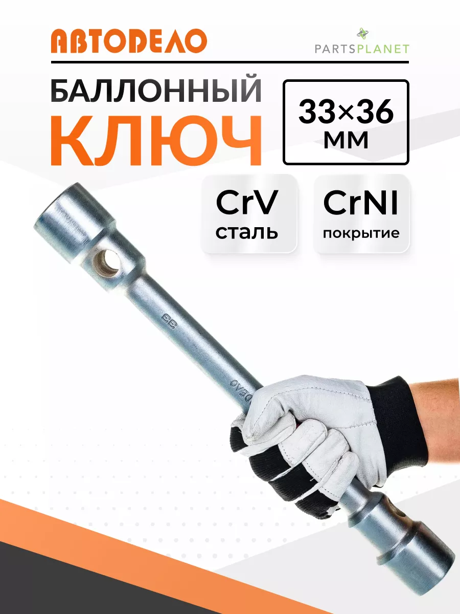 Балонный ключ для автомобиля на 33 на 36 баллонник прямой