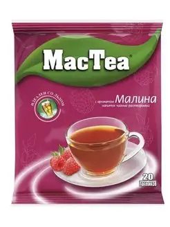 Растворимый чайный напиток "MacTea" Малина., 20 саше по 16гр MacTea 153565189 купить за 270 ₽ в интернет-магазине Wildberries