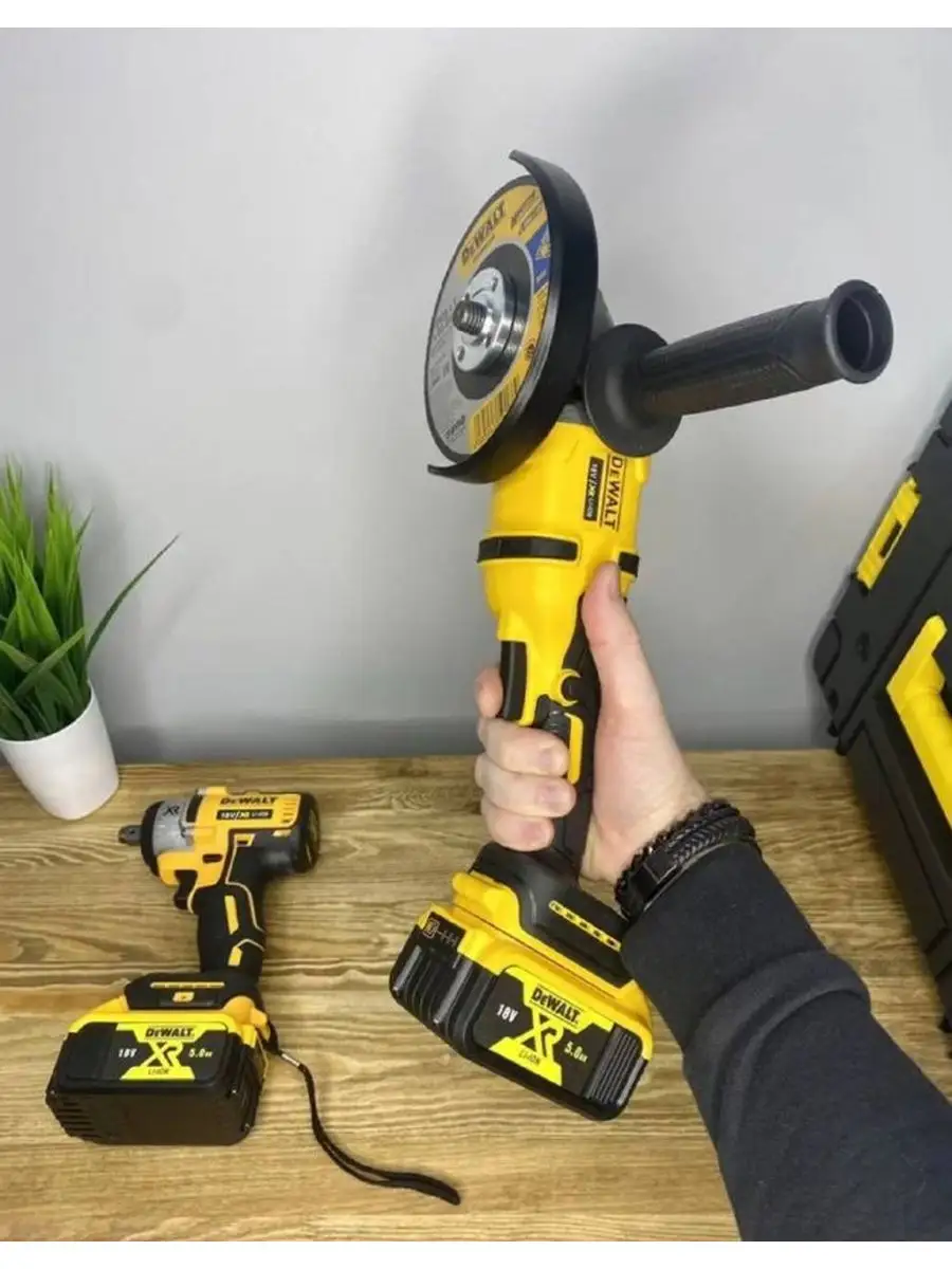 Набор инструментов 2в1 Dewalt Гайковерт + Болгарка DEWALT 153617854 купить  за 9 098 ₽ в интернет-магазине Wildberries