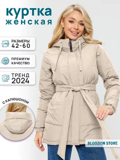 Куртка весенняя с капюшоном больших размеров Bloozkin store 153643339 купить за 2 998 ₽ в интернет-магазине Wildberries