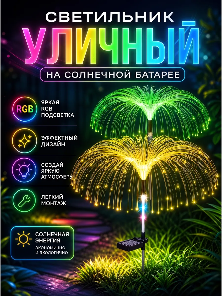 Светильник садовый на солнечной батарее