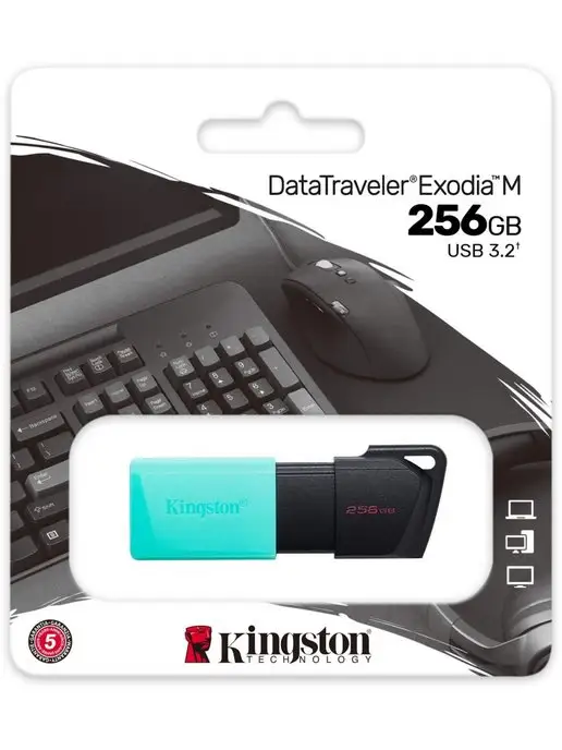 Kingston USB Флешка 256 ГБ DataTraveler Exodia M USB 3.0 [DTXM 256GB]