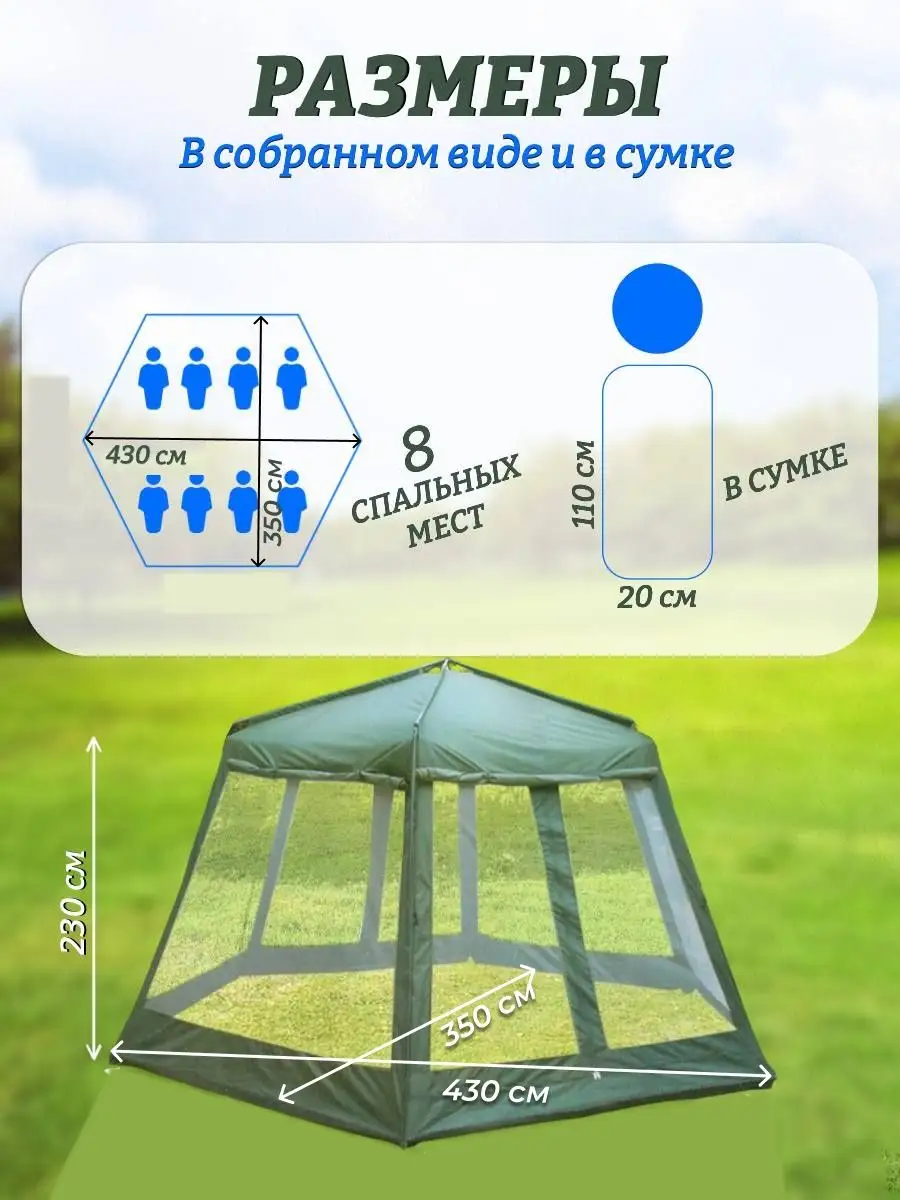 Шатер туристический садовый палатка беседка для кемпинга Jovial 153774183  купить в интернет-магазине Wildberries