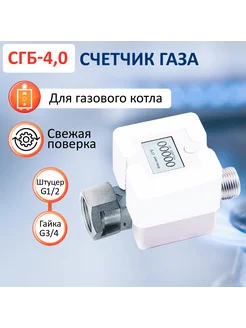 Счетчик газовый СГБ-4,0 гайка-штуцер белый Элехант 153793951 купить за 2 986 ₽ в интернет‑магазине Wildberries