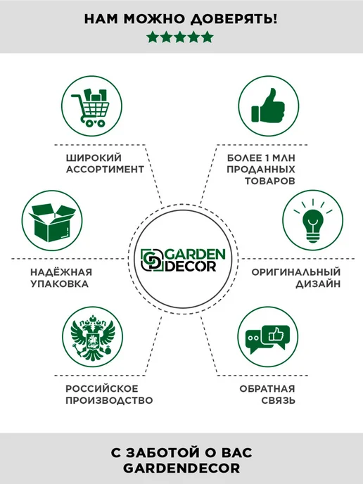 Gardendecor Кронштейн для цветов кованый чёрный 201-002B, черный, фото 6