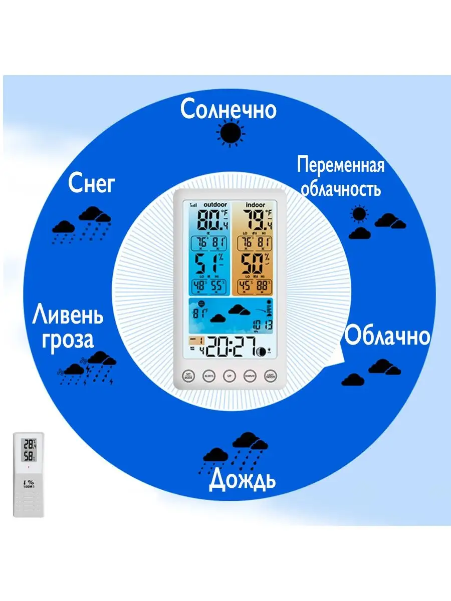 Метеостанция с беспроводным датчиком LM24 153853569 купить за 2 604 ₽ в  интернет-магазине Wildberries