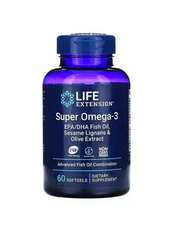 Super Omega-3, Супер Омега-3, 60 мягких таблеток Life Extension 153913195 купить за 1 722 ₽ в интернет-магазине Wildberries