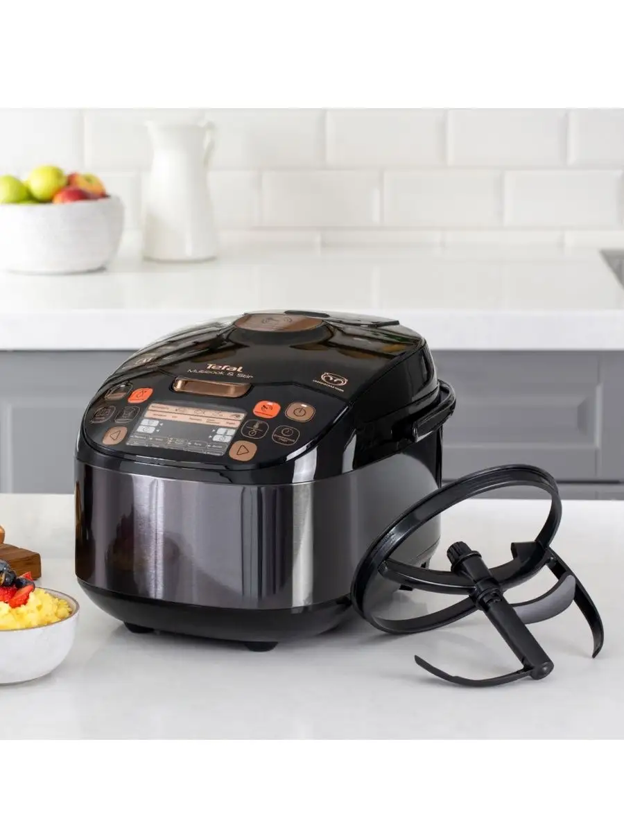 Мультиварка Multicook&Stir RK901832 c авто перемешиванием Tefal 153929136  купить за 14 059 ₽ в интернет-магазине Wildberries