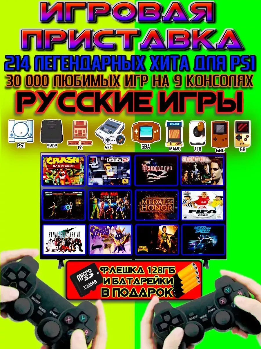 Приставка игровая Game Stick 128GB русские игры shopper-24.ru 153929908  купить за 2 988 ₽ в интернет-магазине Wildberries