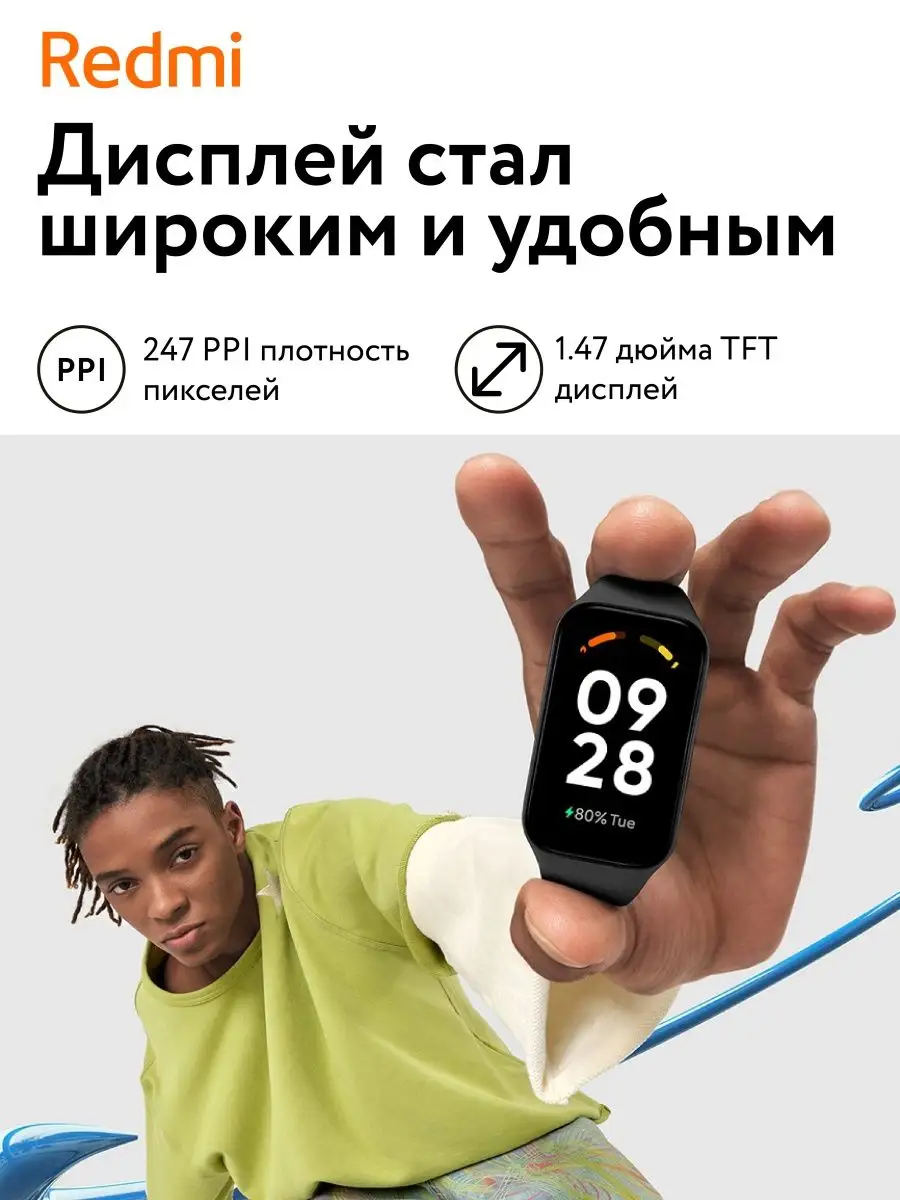 Фитнес-браслет Redmi Smart Band 2 смарт-часы умные часы Redmi 153950252  купить в интернет-магазине Wildberries