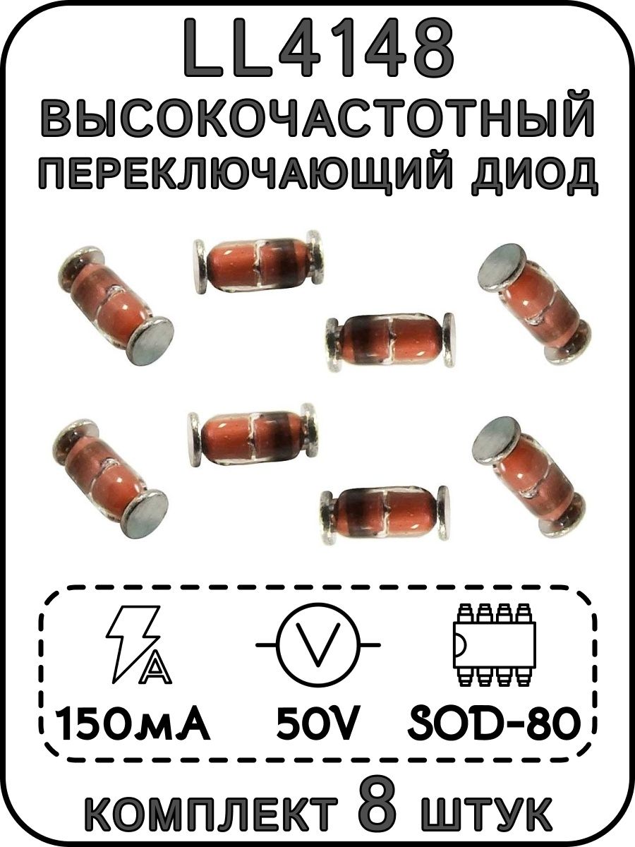 Диод ll4148. MINIMELF. Цветовая маркировка стабилитронов MINIMELF.