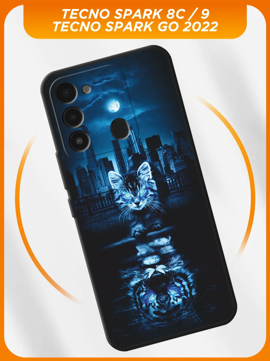 Чехол на Tecno Spark 8C / 9 / Tecno Spark Go 2022 кот