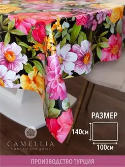 Скатерть клеенка на стол прямоугольная на кухню 100x140 пвх Camellia товары для дома 154135990 купить за 415 ₽ в интернет-магазине Wildberries