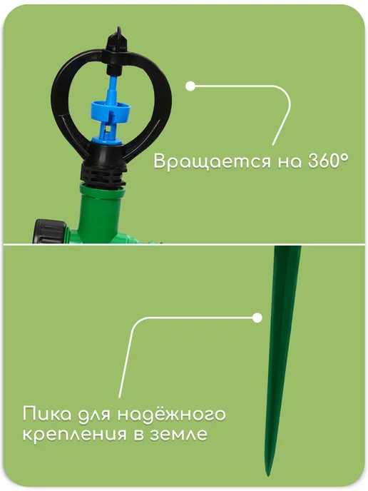 Greengo Распылитель для полива круговой, голубой, фото 3