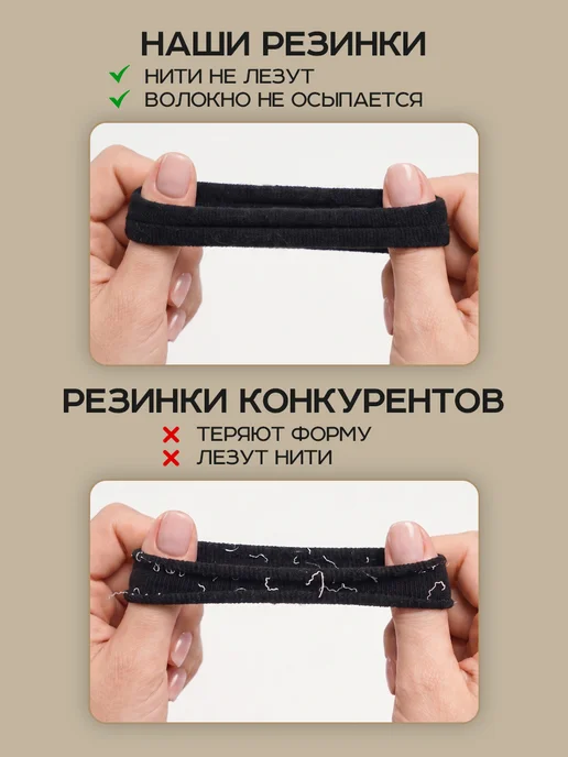 ClickClack Резинки для волос тонкие набор 100 шт, 60 шт, фото 3