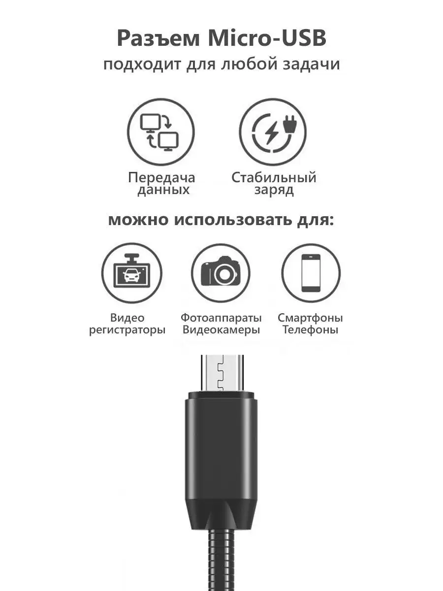 Кабель micro usb для зарядки телефона Android NIK accessories 154209540  купить за 224 ₽ в интернет-магазине Wildberries