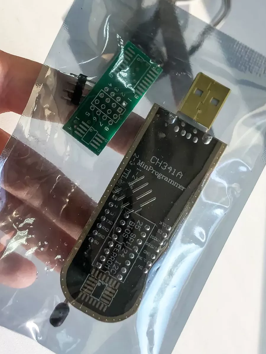 Программатор ch341a bios EEPROM SPI FLASH с прищепкой Китай 154222899  купить за 680 ₽ в интернет-магазине Wildberries