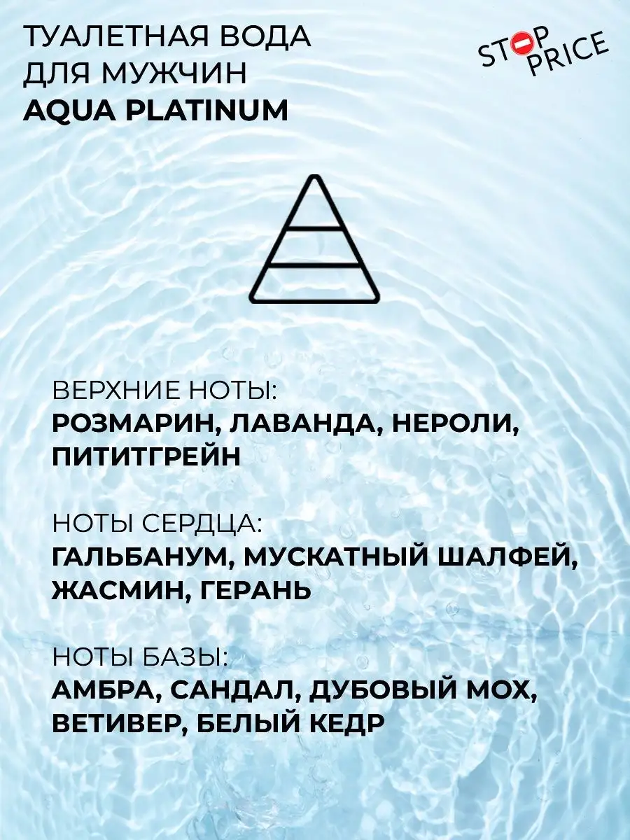 Stop Price Туалетная вода мужская Aqua Platinum, 100 мл