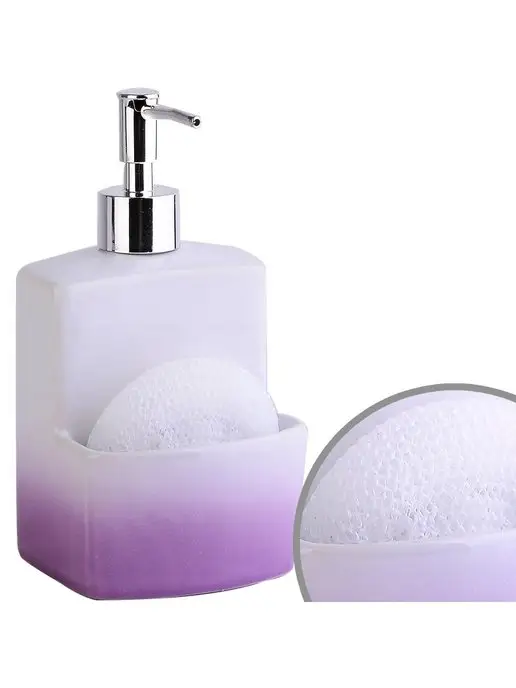 Дозатор для жидкого мыла керамика 380 мл - фото 2