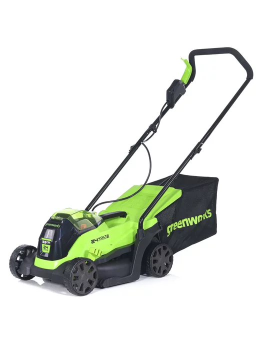 Greenworks Газонокосилка аккумуляторная 24V, 33 см, без АКБ и ЗУ, вариант, фото 2