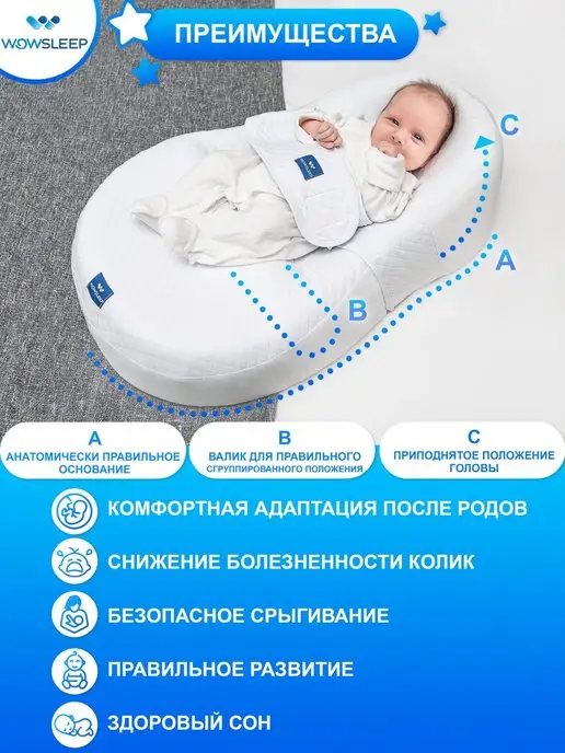WOWSLEEP Кокон для новорожденных гнездышко, вариант, фото 2