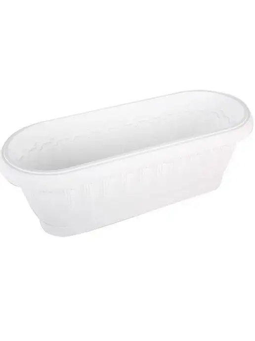 ELF plast Кашпо для цветов декоративное пластиковое, белый, фото 6