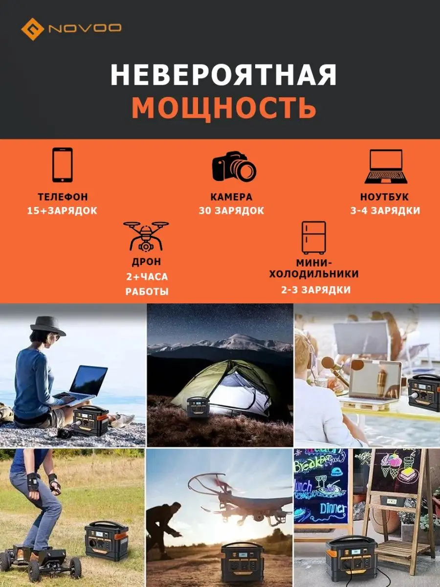 Внешний аккумулятор электростанция 296 Вт-ч с розеткой 220 Novoo 154446924  купить за 26 927 ₽ в интернет-магазине Wildberries