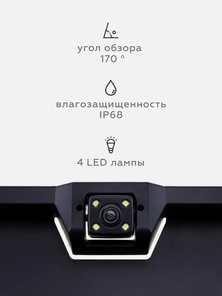 BOS-MINI Камера заднего вида на автомобиль подсветка Номерная рамка