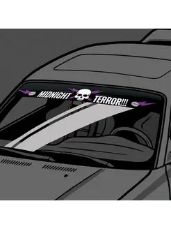 Наклейка на лобовое стекло Midnight Terror, JDM лобаш Resource Stickers 154624403 купить за 1 068 ₽ в интернет-магазине Wildberries