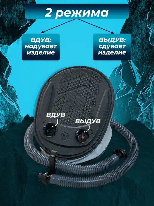 wavepro Ножной насос для лодки ПВХ и сапборда, вариант, фото 2