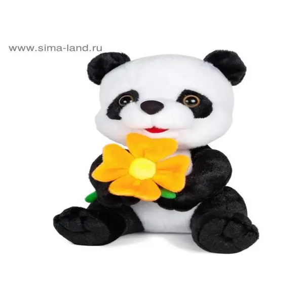 Мягкая игрушка "Панда с цветочком"