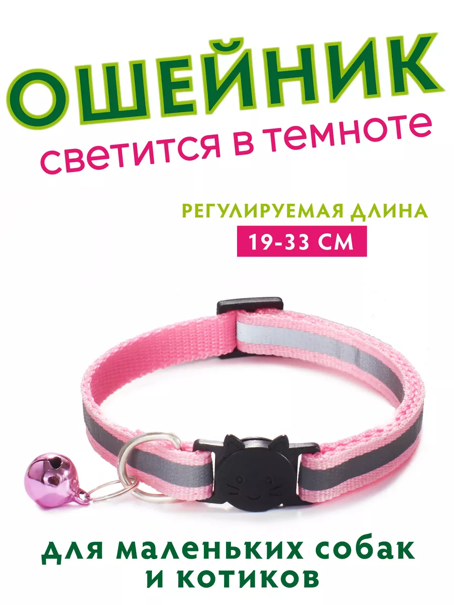 Ошейник WaterProof Lumi ментол светонакопительный, пластиковый фастекс