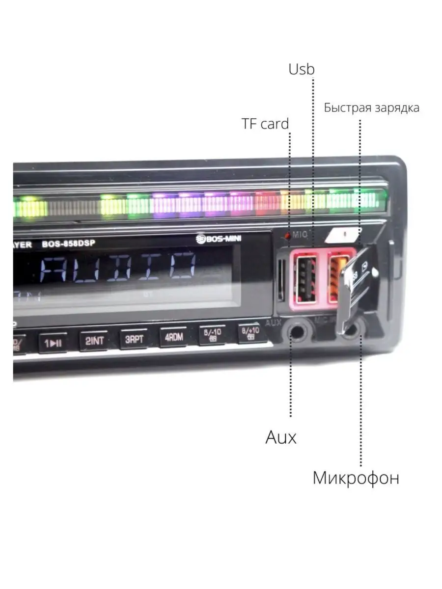 Автомагнитола Процессорная 1 DIN Bluetooth AUX Флешка Pioneer 154778989  купить за 2 086 ₽ в интернет-магазине Wildberries