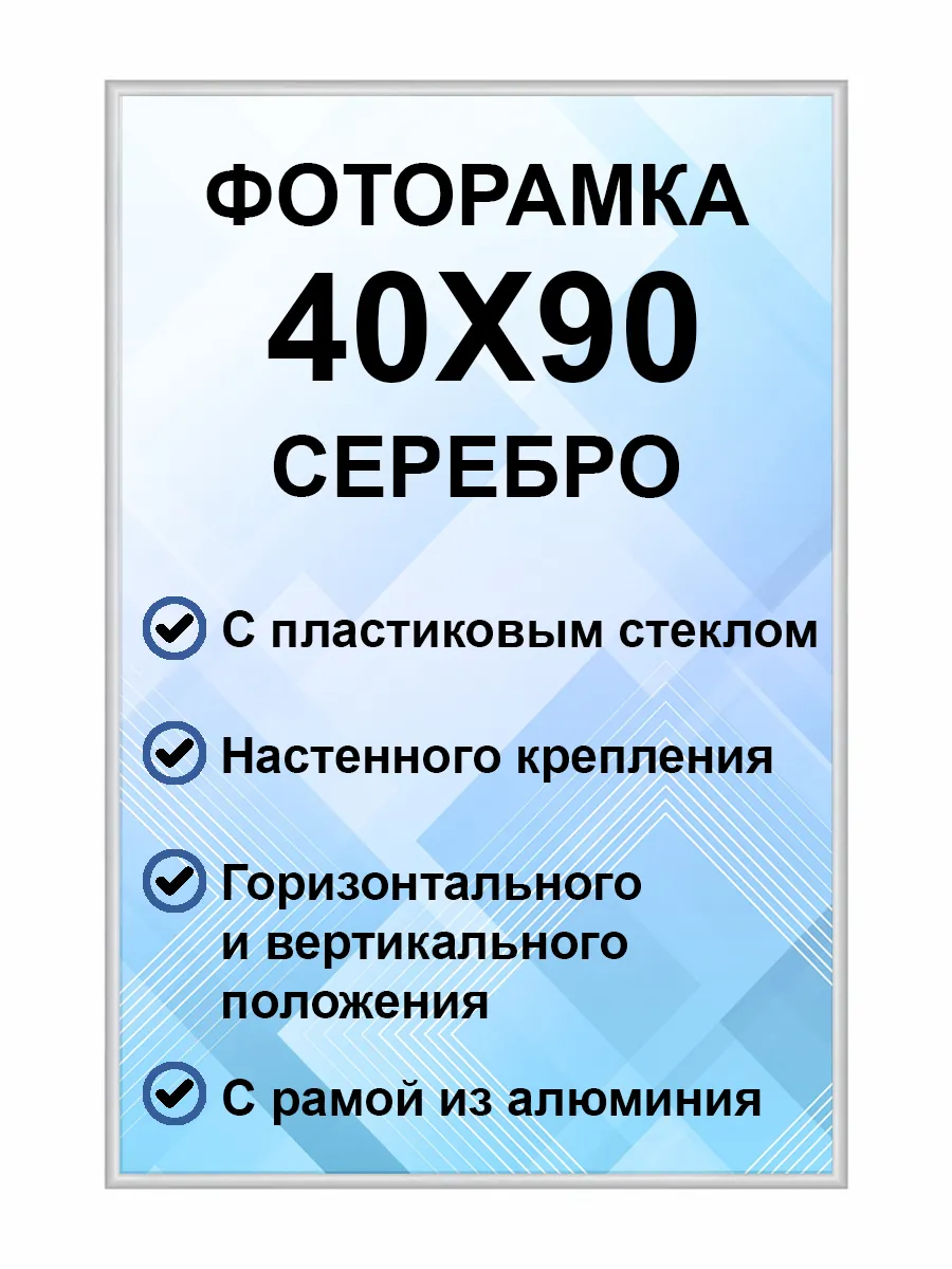 Рамка для постера металлическая 40х90 см.