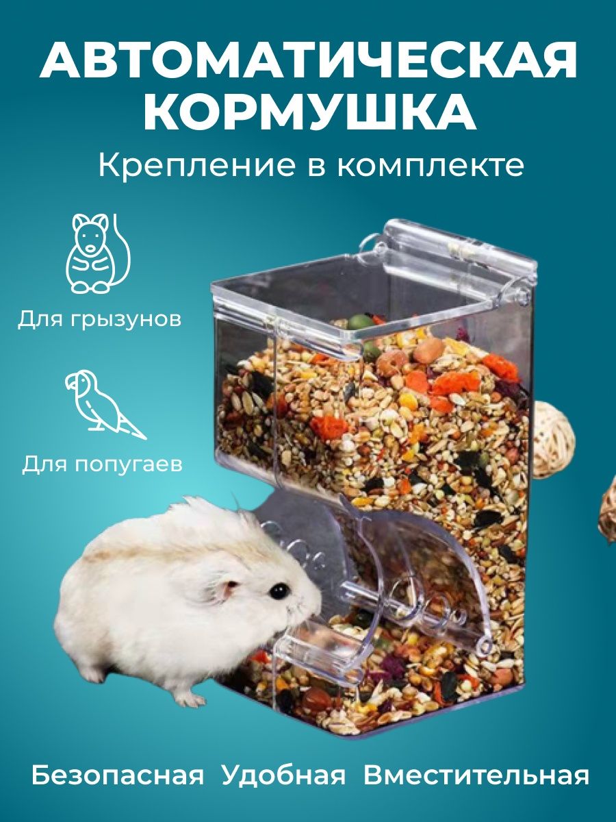 Кормушка поилки для птиц миска грызунов клетку автокормушка PETSROOM  154891794 купить за 475 ₽ в интернет-магазине Wildberries