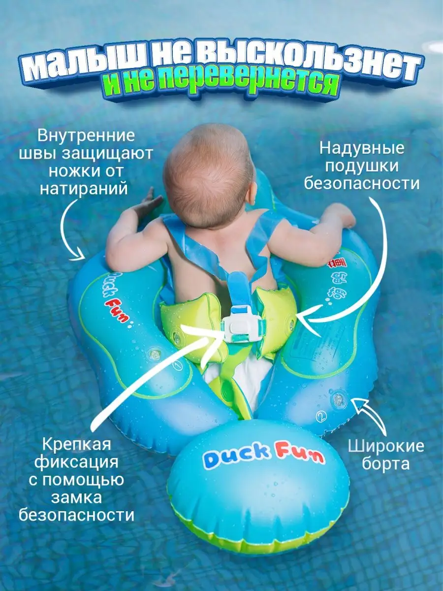 Круг для плавания детский надувной для новорожденных детей baby swim  154912673 купить за 1 577 ₽ в интернет-магазине Wildberries