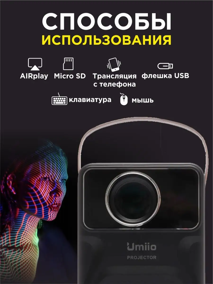 Проектор для дома со Smart TV Umiio 154916095 купить в интернет-магазине  Wildberries