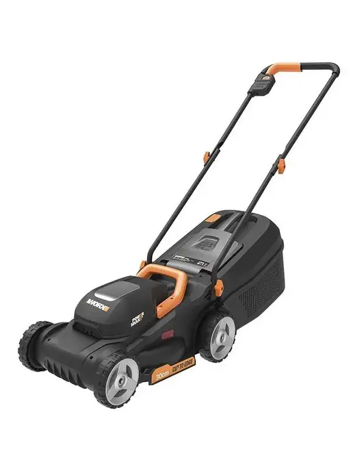 WORX Аккумуляторная газонокосилка WG730E 30 см, бесщеточная