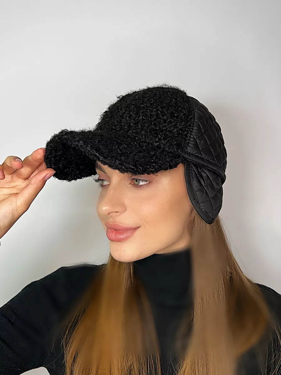 Бейсболка теплая с ушками