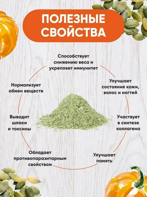 Живые листья Клетчатка тыквенная пищевая для похудения и очищения, вариант, фото 2