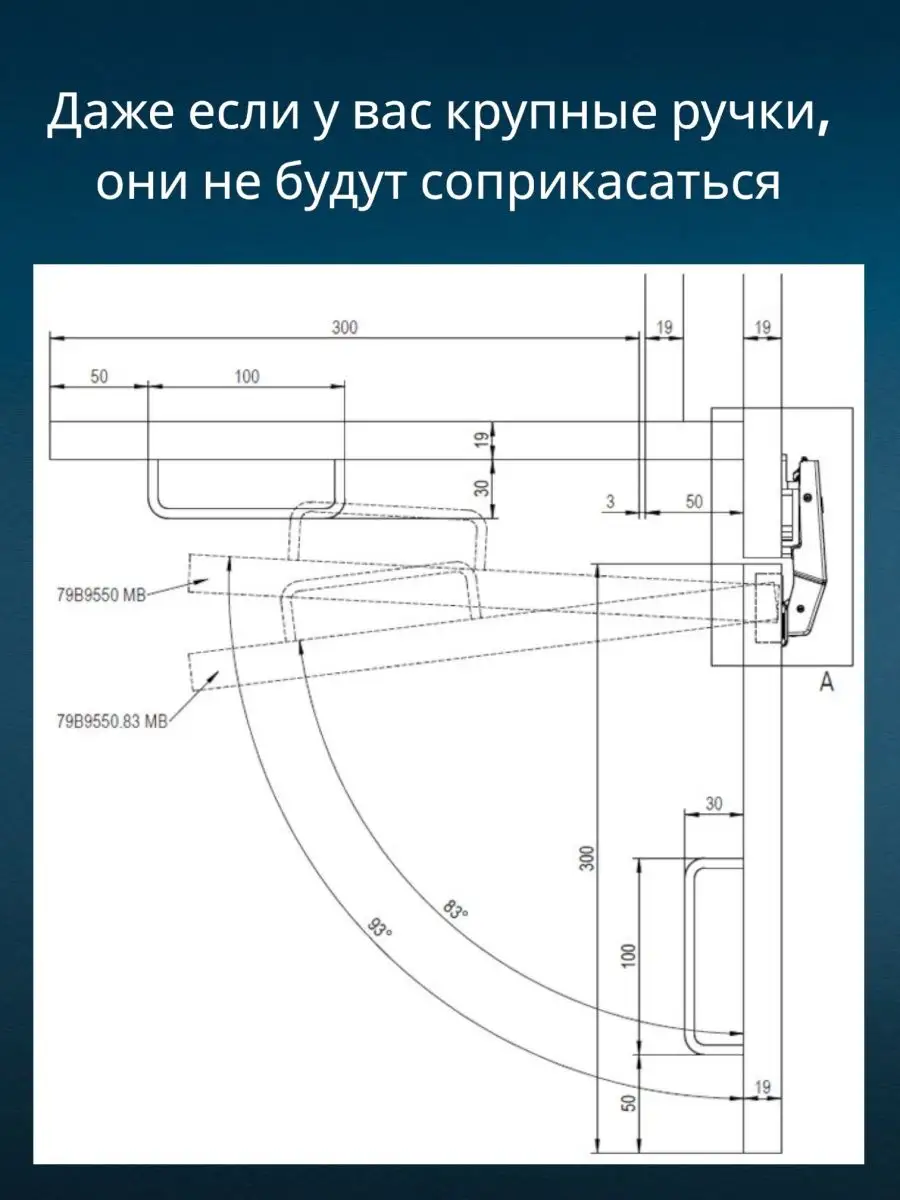 Петля Blum CLIP top +90 под фальшпанель 83*, вкладная blum 154997743 купить  за 1 206 ₽ в интернет-магазине Wildberries