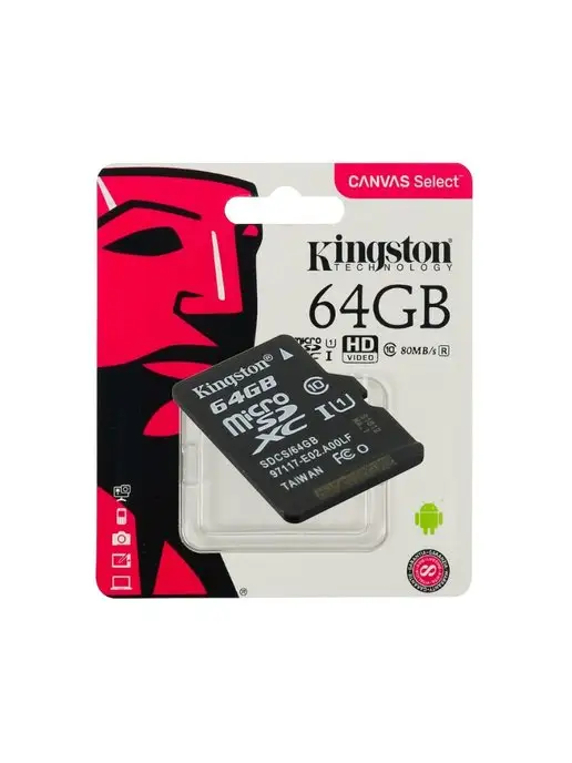 micro SD card + adapter Карта памяти Micro SD 64