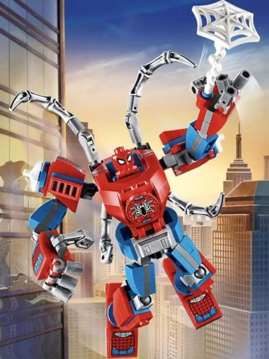 Lego marvel spider man mech sale