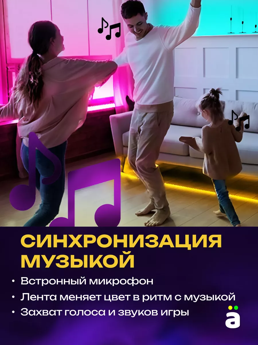 Светодиодная лента 5 метров RGB led многоцветная Daskus 155153062 купить за  773 ₽ в интернет-магазине Wildberries