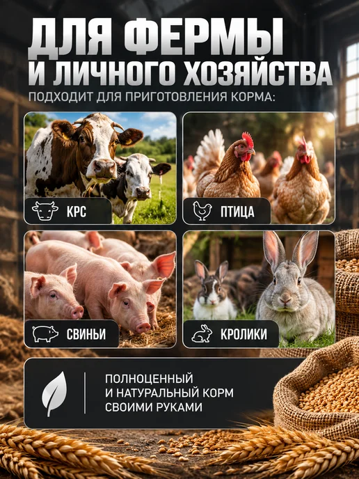 Фермер Зернодробилка электрическая для зерна кормоизмельчитель, вариант, фото 6