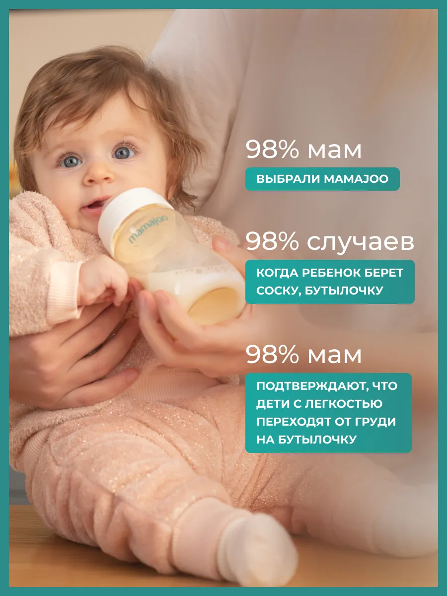 Бутылочка для кормления антиколиковая 6+ мес, 250 мл Mamajoo 155173669  купить за 880 ₽ в интернет-магазине Wildberries